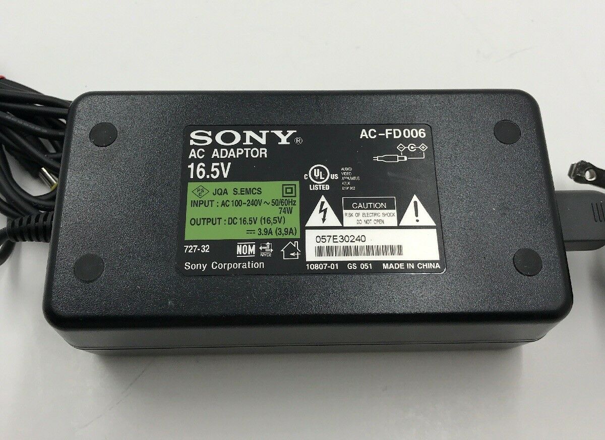 NEW Genuine Sony AC-FD006 LCD TV Power Supply 16.5V 3.9A AC PSU Adapter